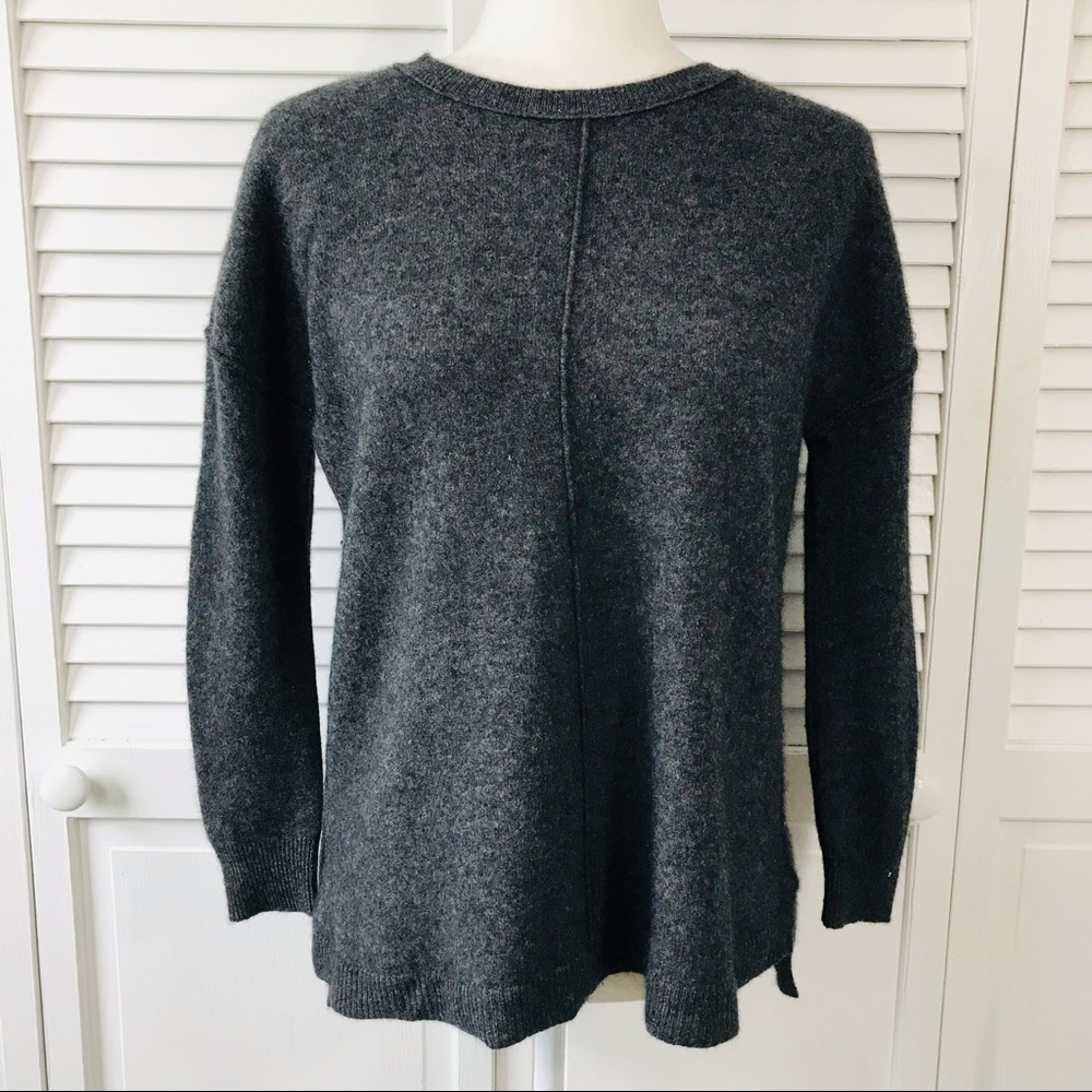 CATHERINE MELANDRINO Gray Cashmere Sweater Size Small